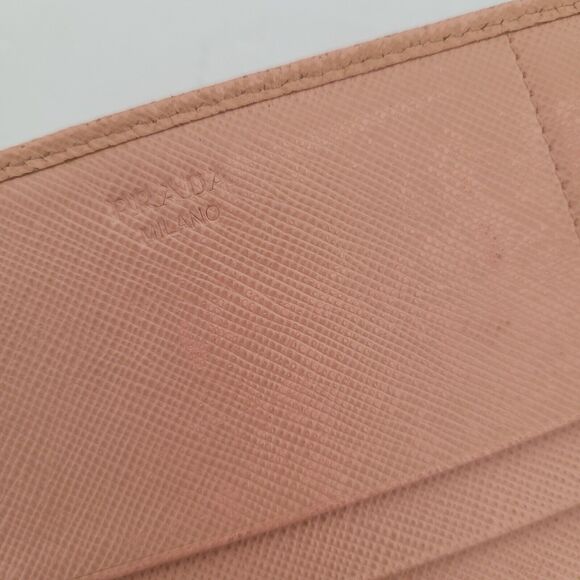 PRADA Saffiano Wallet Clutch Large Light Pink Bow Envelope Large Logo Fair Box - Picture 8 of 12